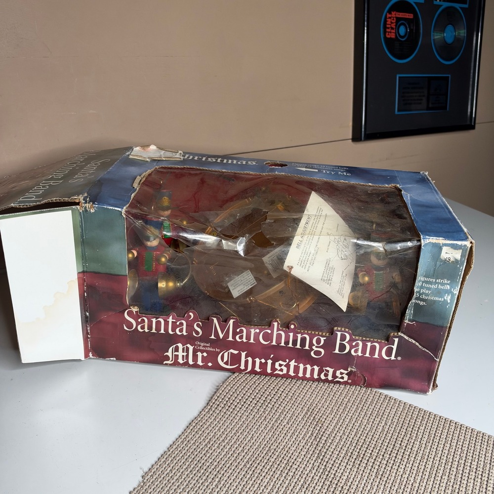 Mr Christmas Santas Marching Band Musical Bells 35 Carols Vintage 23601